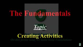The Fundamentals MSP 02   Creating Activities