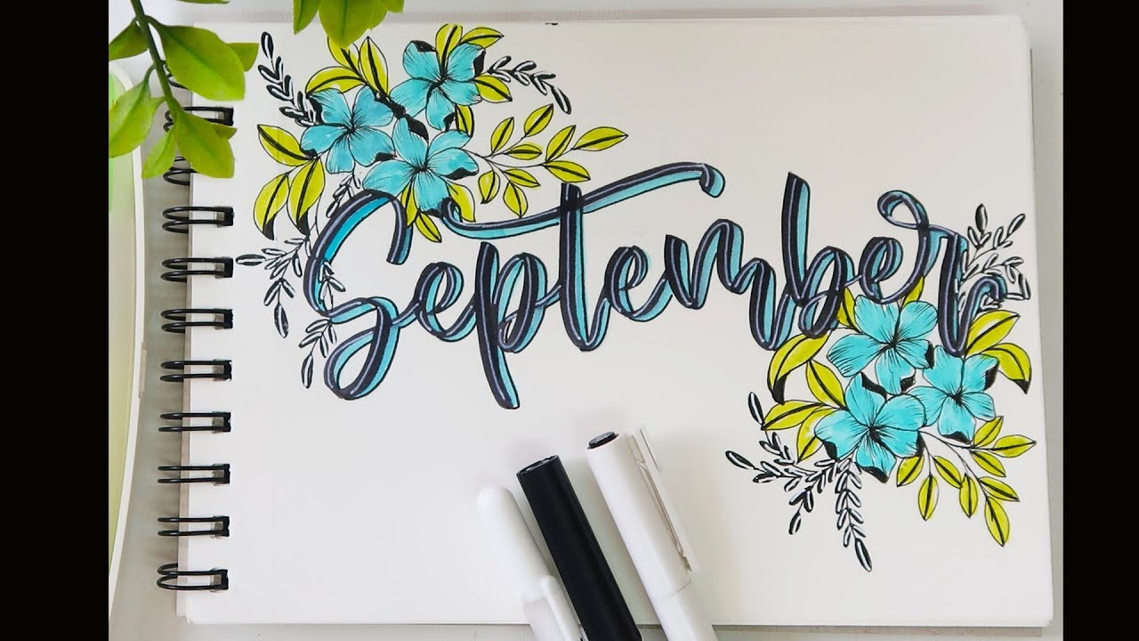 Featured image of post Design September Calligraphy - Mottled hello september calligraphy blue texture typography.