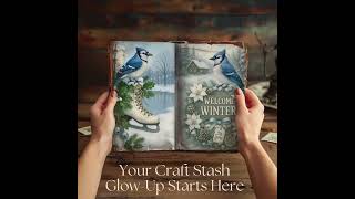 Blue Jay Holiday | Winter Cottage Series | Cozy Winter Digital Papers & Junk Journal Kit