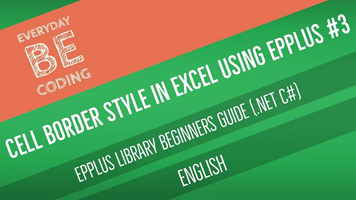 Execl Cell Border Style in Excel Sheet or Spreadsheet using EPPlus .NET C# [English] PART 3