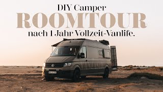 Campervan Roomtour - so leben wir seit 1 Jahr Vollzeit in unserem DIY VW Crafter Camper