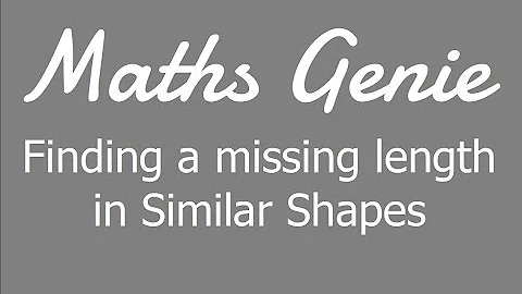 Using similar shapes to find a missing length