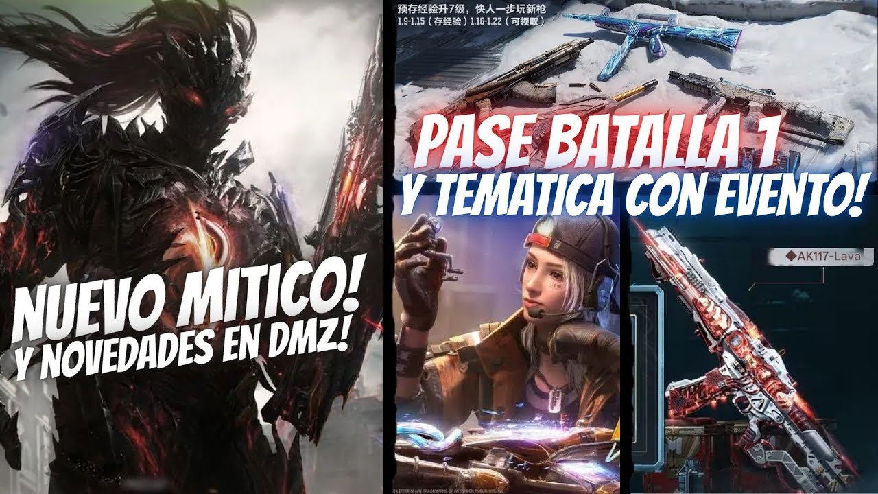 OFICIAL! RECOMPENSAS PASE BATALLA 1 + TEMATICA + PERSONAJE MITICO + CAMBIOS DMZ | COD Mobile | Rido