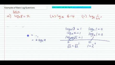 SPM Add Math Form 4 Chap 5  Basic Log Question Vid 1