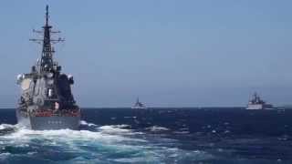 イージス艦 きりしま 体験航海( 相模湾沖を航行 )海上自衛隊護衛艦 2015年 10月12日 観艦式予行 横須賀(吉倉)出港