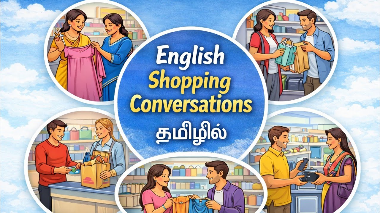English Shopping Conversations with Tamil Meaning|Spoken English in Tamil #spokenenglishintamil 