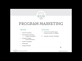 Program Academy | Lesson 3 - Program Marketing