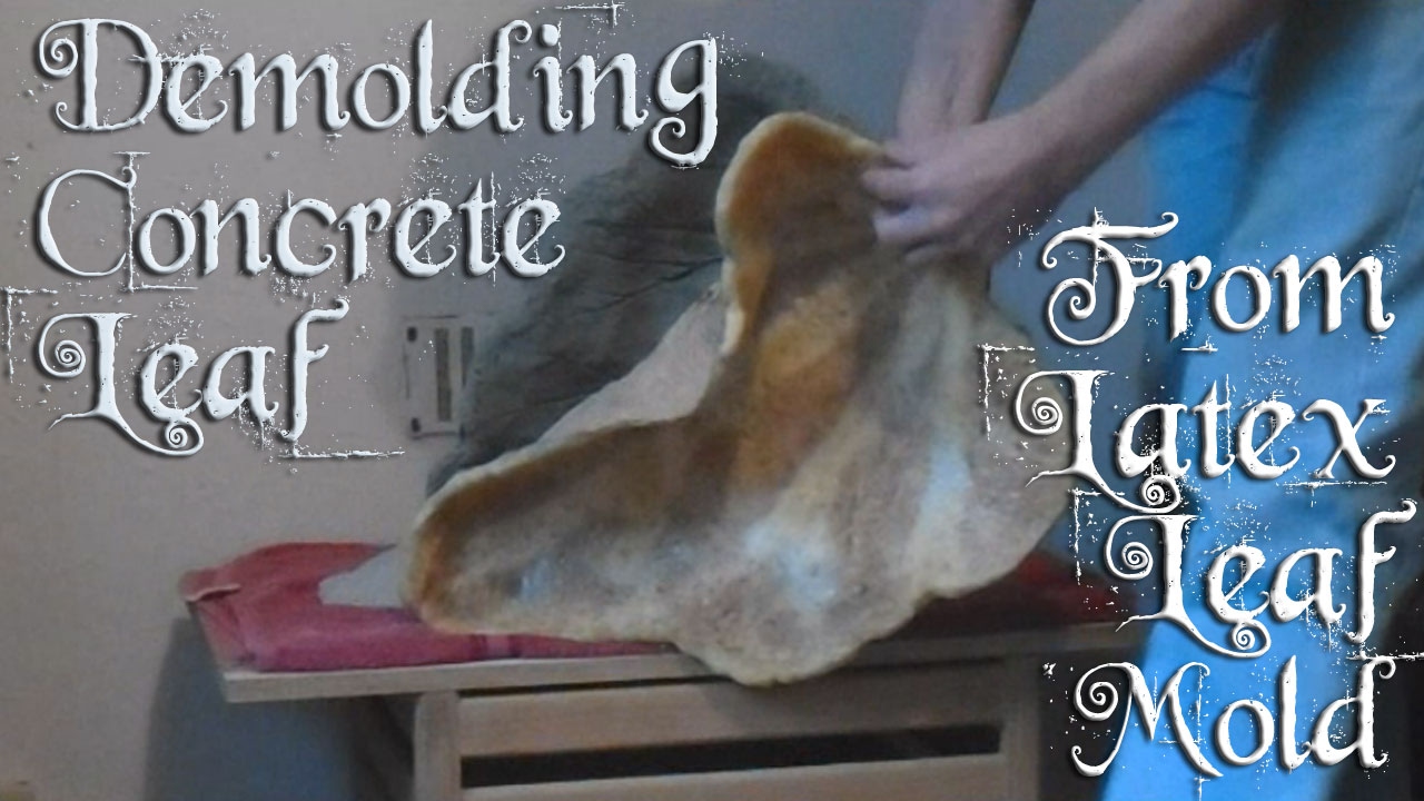 Demolding Concrete Leaf From Latex Leaf Mold YouTube