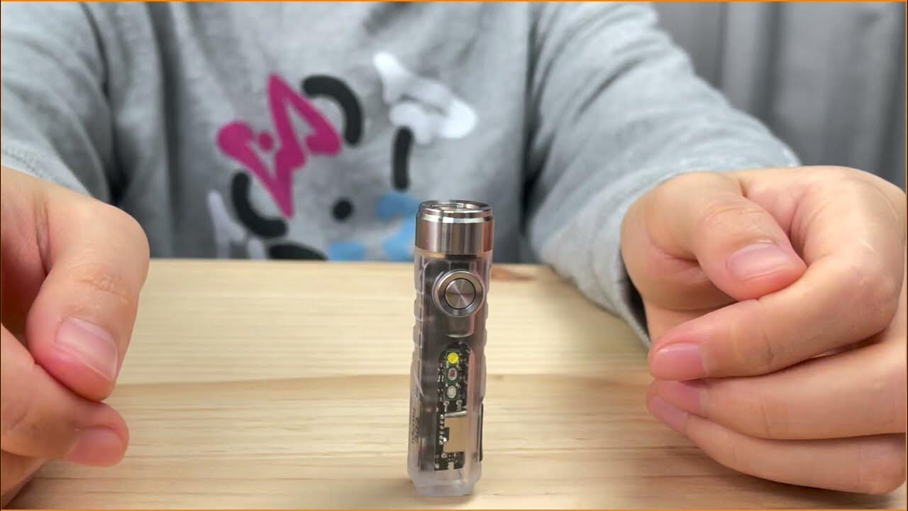 The Aurora A8 USBC Keychain Flashlight with Metal Button YouTube
