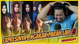 EXPRESINYA 😂..‼️ AMSYAR LEE - TIK TOK - TIRU SUARA ARTIS | REACTION