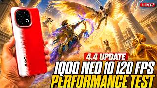iQOO NEO 10 120 FPS PERFORMENCE TEST AFTER 4.4 UPDATE🔥#bgmilive #120fps #iqooneo10 #shortsfeed