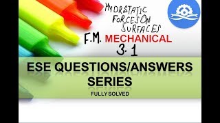 Previous Year || ESE/IES || Mechanical || Video Series|| F.M. || Hydro statics|| 3.1