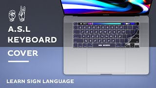 ASL alphabet Keyboard Cover | Sign Language Skin for MacBook Pro screenshot 2