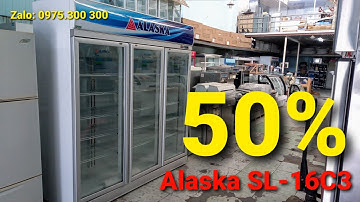 Alaska SL-16C3 ● Tủ mát 3 cửa lốc nằm trên. tủ ướp lạnh bia nước ngọt, trái cây. Bán thanh lý tủ cũ