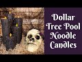 Dollar Tree Halloween Crafts: Dollar Tree Pool Noodle Halloween Candles