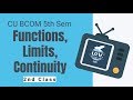 25 functions limits and continuity  cu bcom 5th semester maths  adnc  20232024 