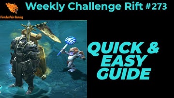 Diablo 3: NA Challenge Rift #273 - Quick & Easy Guide - Maps & Everything you need for a quick time!