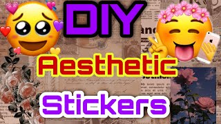 How  to make Aesthetic stickers/DIY stickers / emoji sticker/ flower sticker/ Living to DIY & Crafts screenshot 5