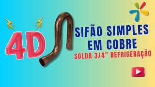 Um 4D De Sifão Simples Cobre Solda 34 Refrigeração