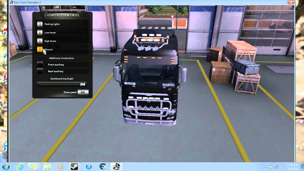 How to turn on Beacon lights on in Euro truck simulator 2 YouTube