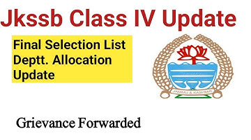 Jkssb Class IV Update | Why Final list not get released Reasons