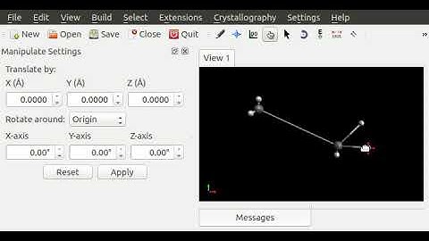 Avogadro selection & movement UI demonstration