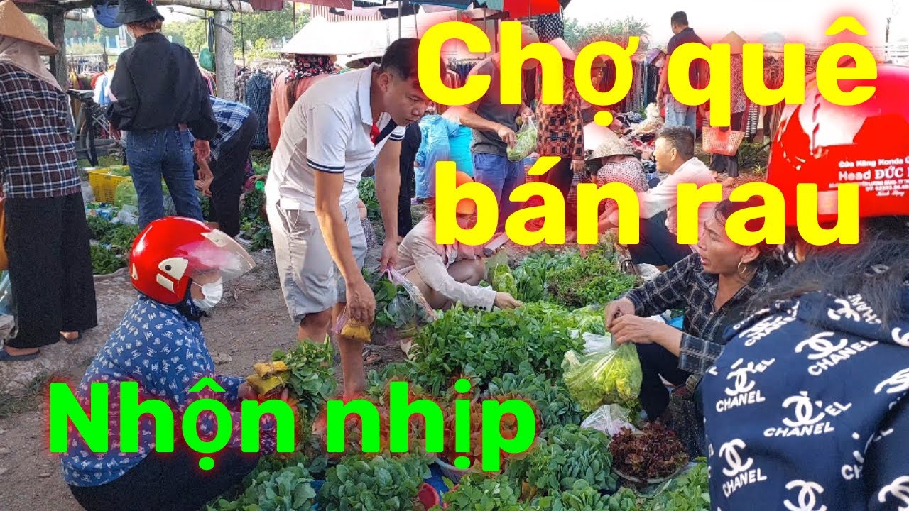 Chợ Quê Bán Rau Nhộn Nhịp - YouTube