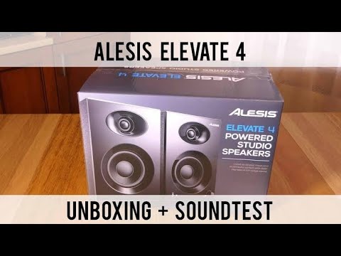 ALESIS  ELEVATE 4  MONITOR SPEAKERS UNBOXING + SOUND TEST