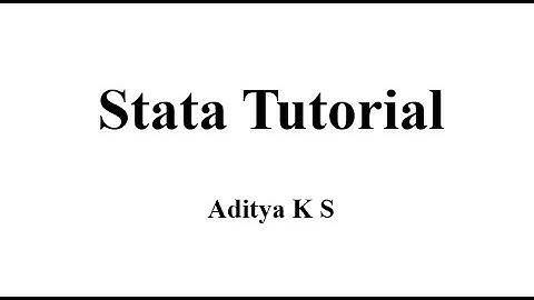 Stata Tutorial, Part 1 - Stata window, importing and working with datasets