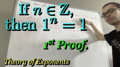 Proof that 1^n = 1 for every integer n (First Proof) (ILIEKMATHPHYSICS)