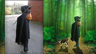 Traveler in Jungle - Fantasy Photo Manipulation In Photoshop CC 2018 screenshot 4