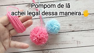 Fazendo pompom com a mão 🖐️🖐️🖐️🖐️achei legal