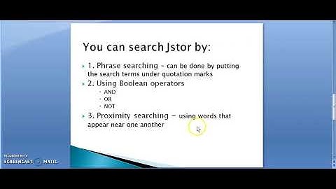 Demo: Jstor