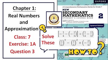 Exercise 1A Question 3 solution – Math Class 7 (APS) (How to simplify fractions).