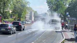 Pożar autobusu. Kraków 11.05.2023