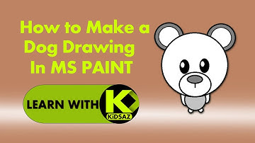 How to Draw a Dog in MS PAINT step by step - Learn With KidSAZ