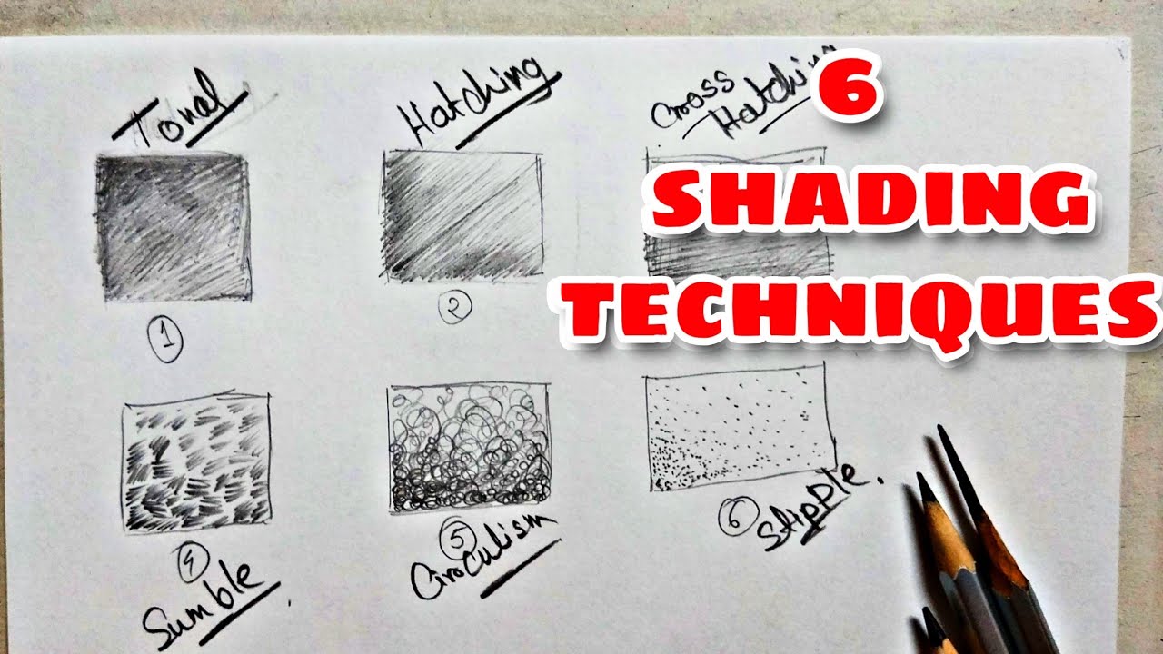 6 types of shading techniques for beginners - YouTube