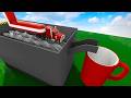 Cars Goes Through The Shredder Factory And Falls Into The Cup | Teardown