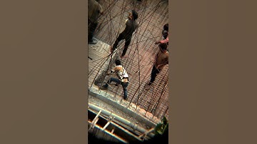 Worker working on rebar process #construction #highrise #building #workers #work #rebar #foundation