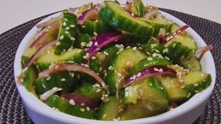 Oh my God! I can't stop eating this spicy cucumber salad!#cucumbersalad