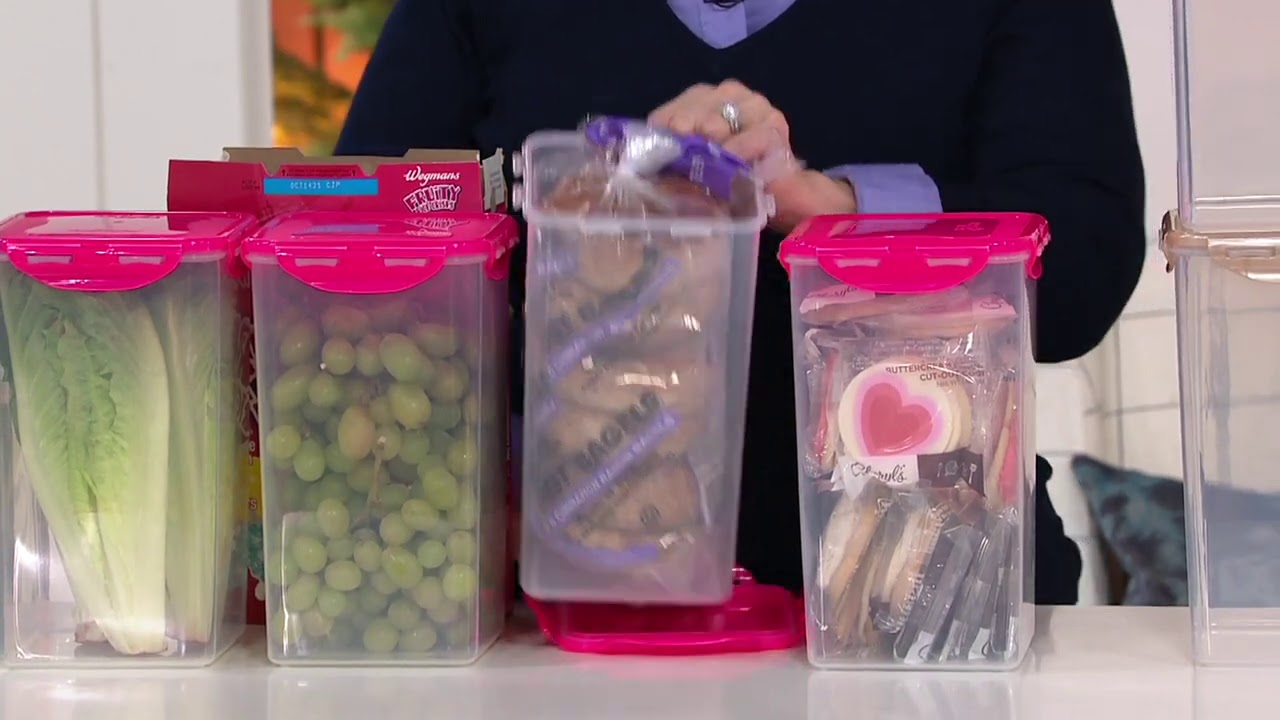 LocknLock 4 piece Tall Canister Storage Set on QVC