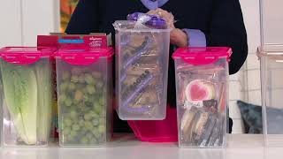 LocknLock 4 piece Tall Canister Storage Set on QVC