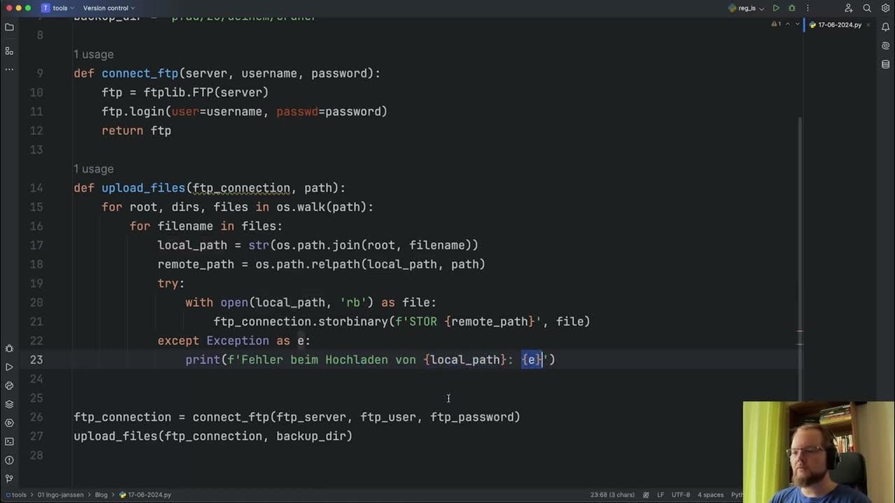 Automatisiertes Dateisystem Backup via FTP mit Python - YouTube