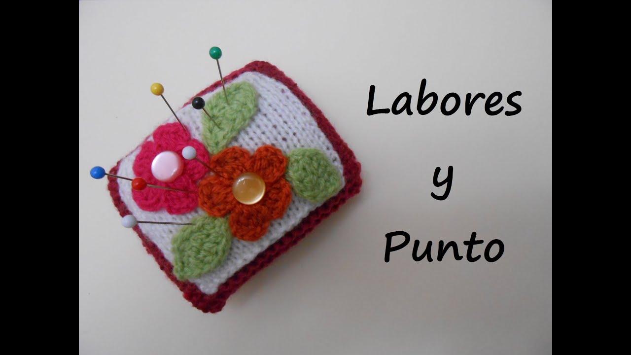 Como tejer una almohadilla para alfileres o alfiletero en dos agujas