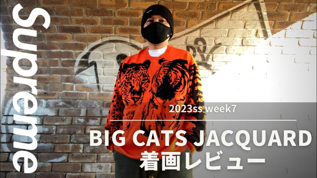 Supreme Week 7 SS23 - Big Cats Jacquard L/S Top & Webbing Keychain