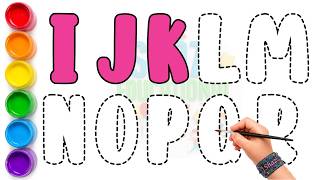 Let's Draw Bubble Letters! Alphabet I-R Coloring Guide