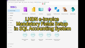 LHDN e Invoice Mandatory Fields Setup in SQL Accounting System