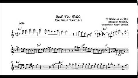 Don Rader - Have You Heard Trumpet Solo