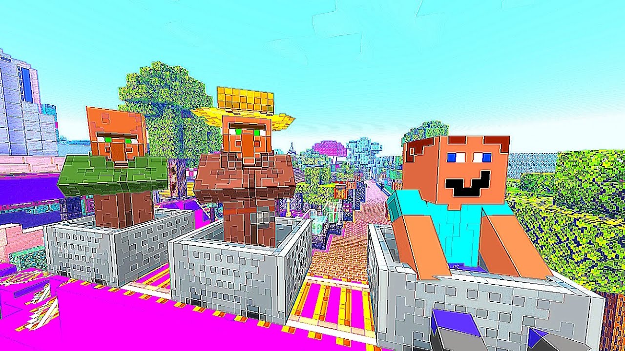 Minecraft theme park...