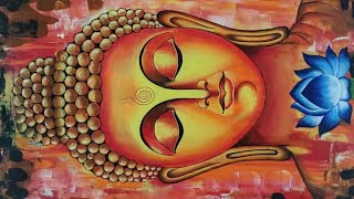 BuddhaPainting| Buddha Painting On Canvas |Canvas Painting  | How To Make Buddha Step By Step|